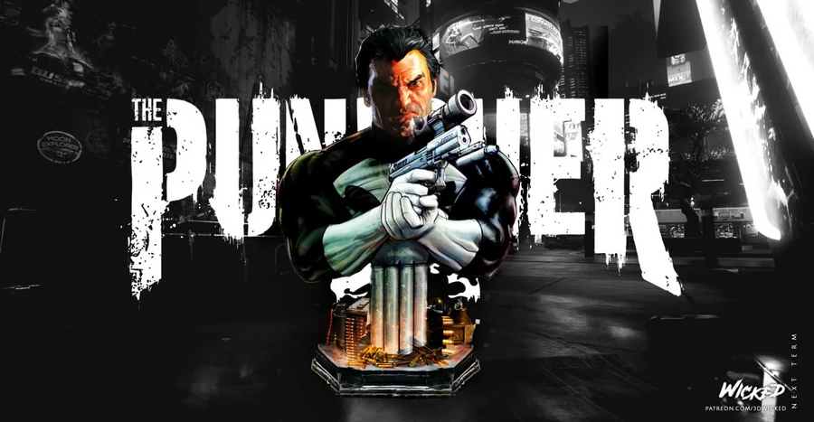 Punisher Bust - Marvel 3D printable STL model