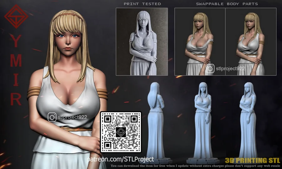 Ymir Titan – Attack on Titan 3D printable STL model