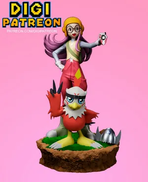 Yolei & Hawkmon – Digimon 3D printable STL model