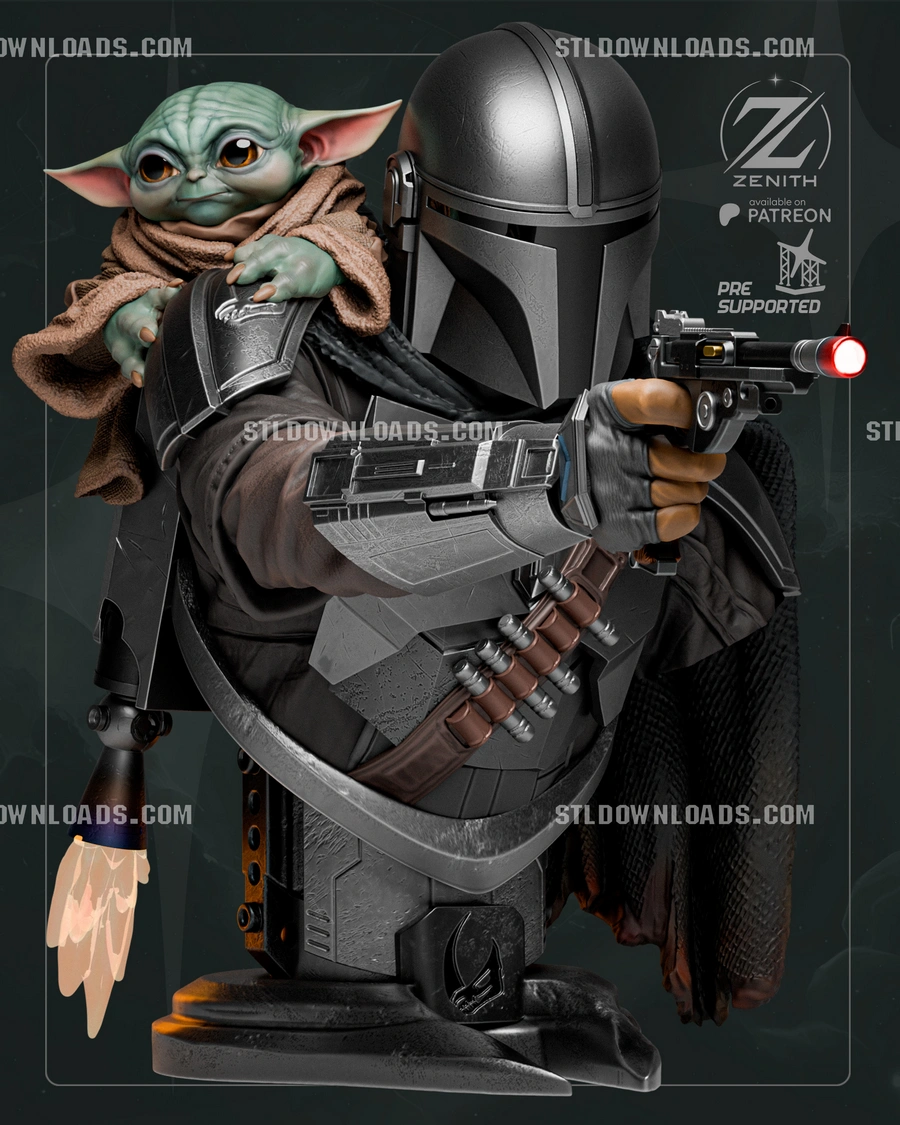 Mandalorian and Grogu – Star Wars 3D printable STL model