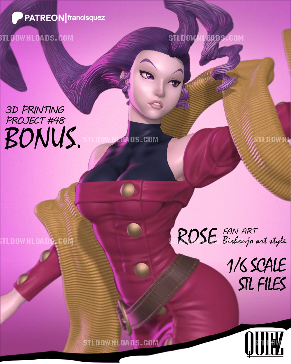 Regular Rose Bisho — Original Character / Anime 3D printable STL model