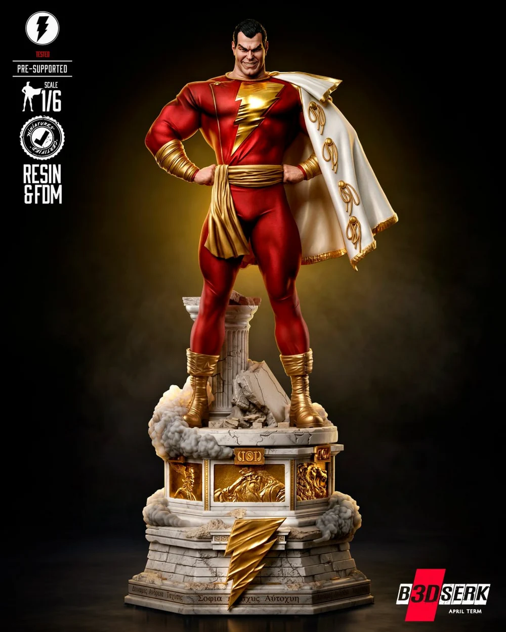 Shazam Sculpture — DC Comics 3D printable STL model