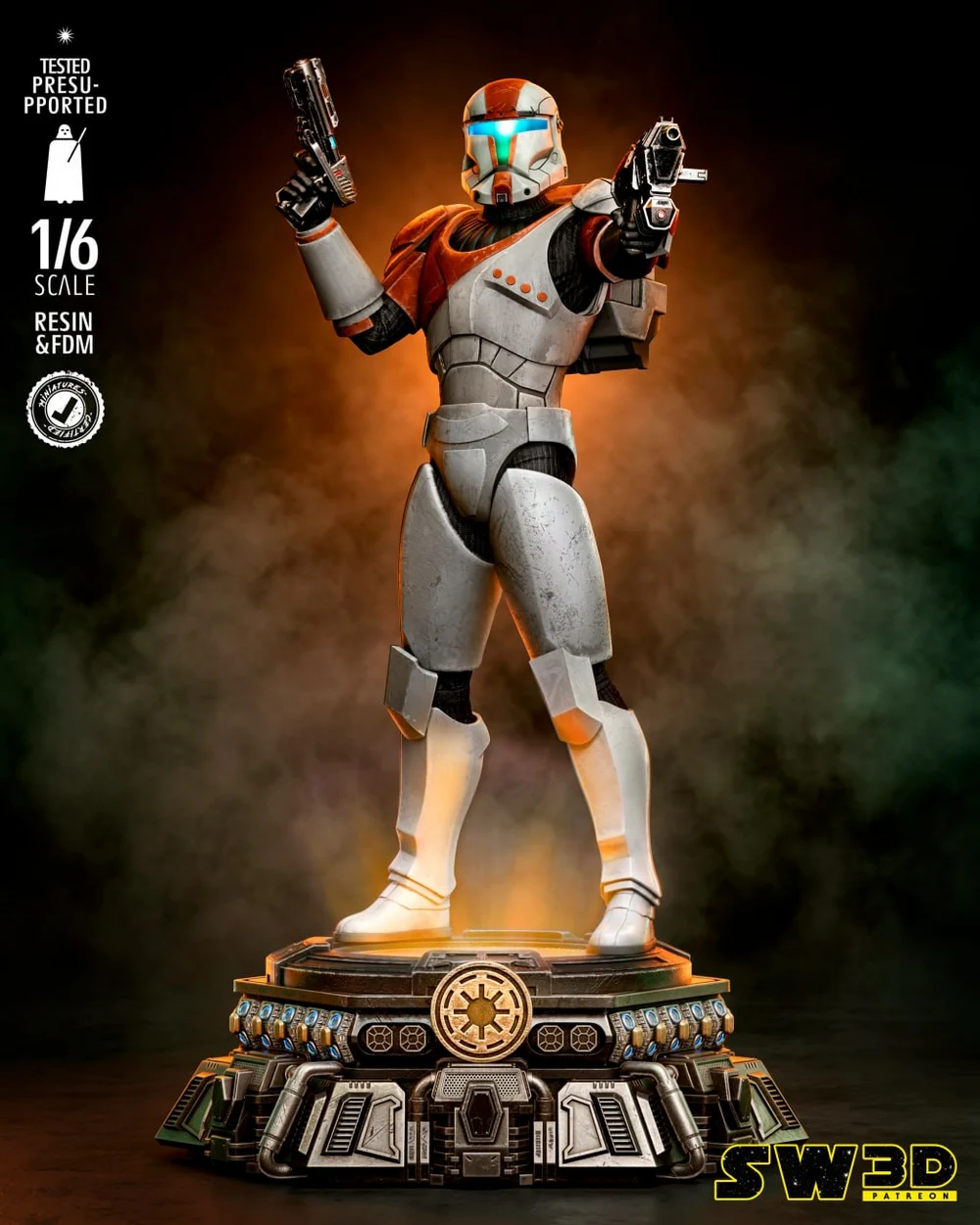 Clone Commando Sculpture — Star Wars 3D printable STL model