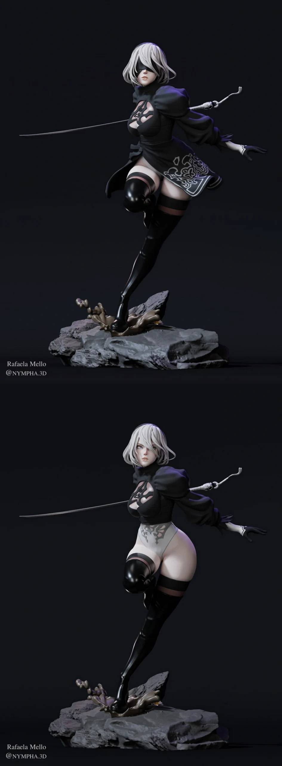 2B — NieR: Automata 3D printable STL model
