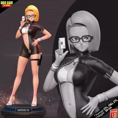Android 18 (Poker) — Dragon Ball Z 3D printable STL model