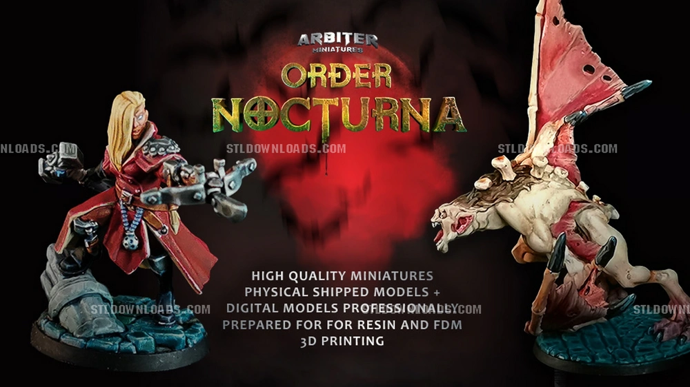 Arbiter Miniatures - 10 Order Nocturna — Fantasy 3D printable STL model