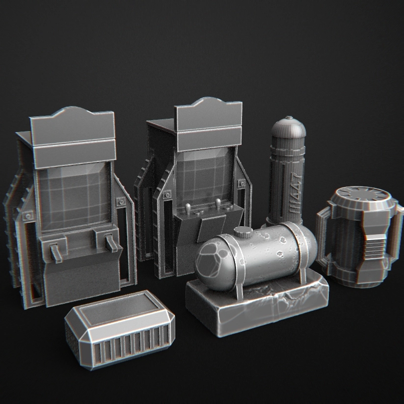 Arcade Retro Mission Set 3D printable STL model