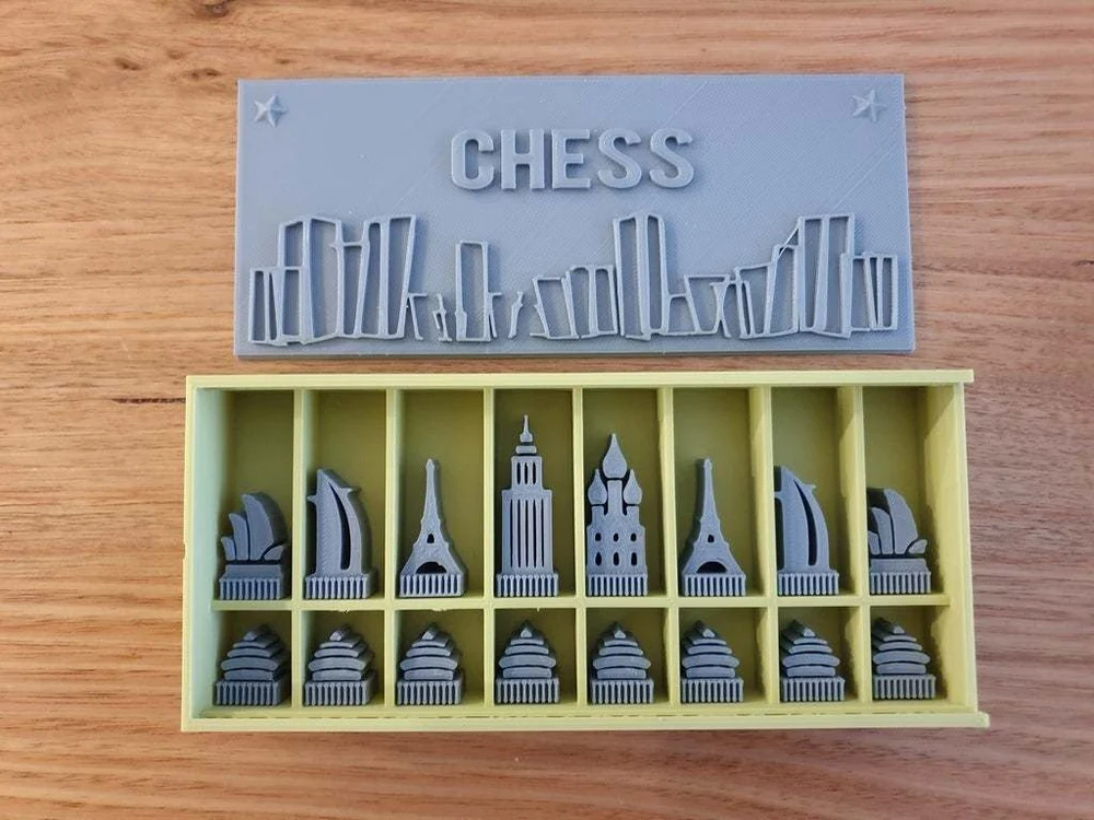 Architecture Chess Set — Chess / Board Game 3D printable STL model