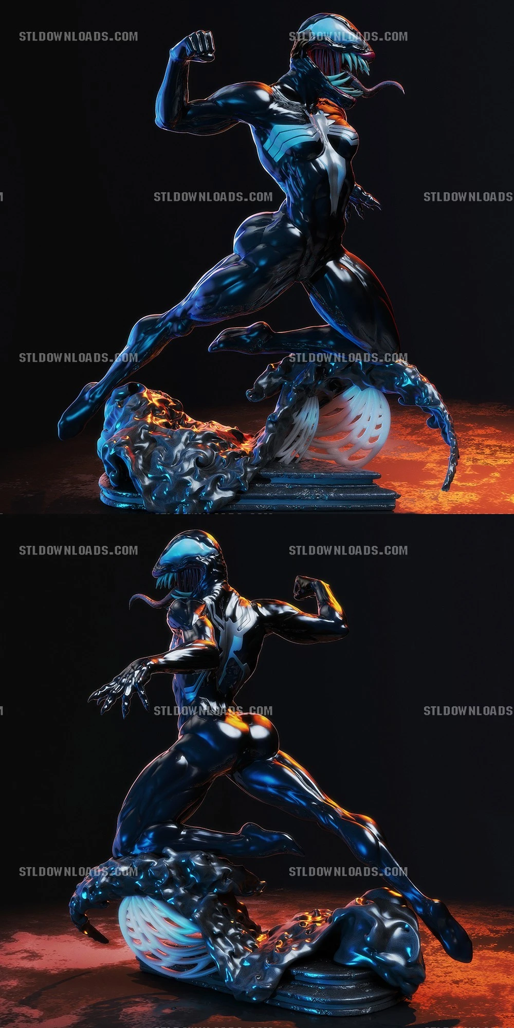 Venom Girl — Marvel Crossover 3D printable STL model