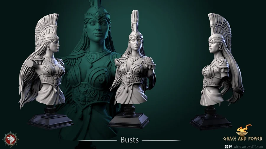 Athena Bust – Greek Mythology 3D printable STL model