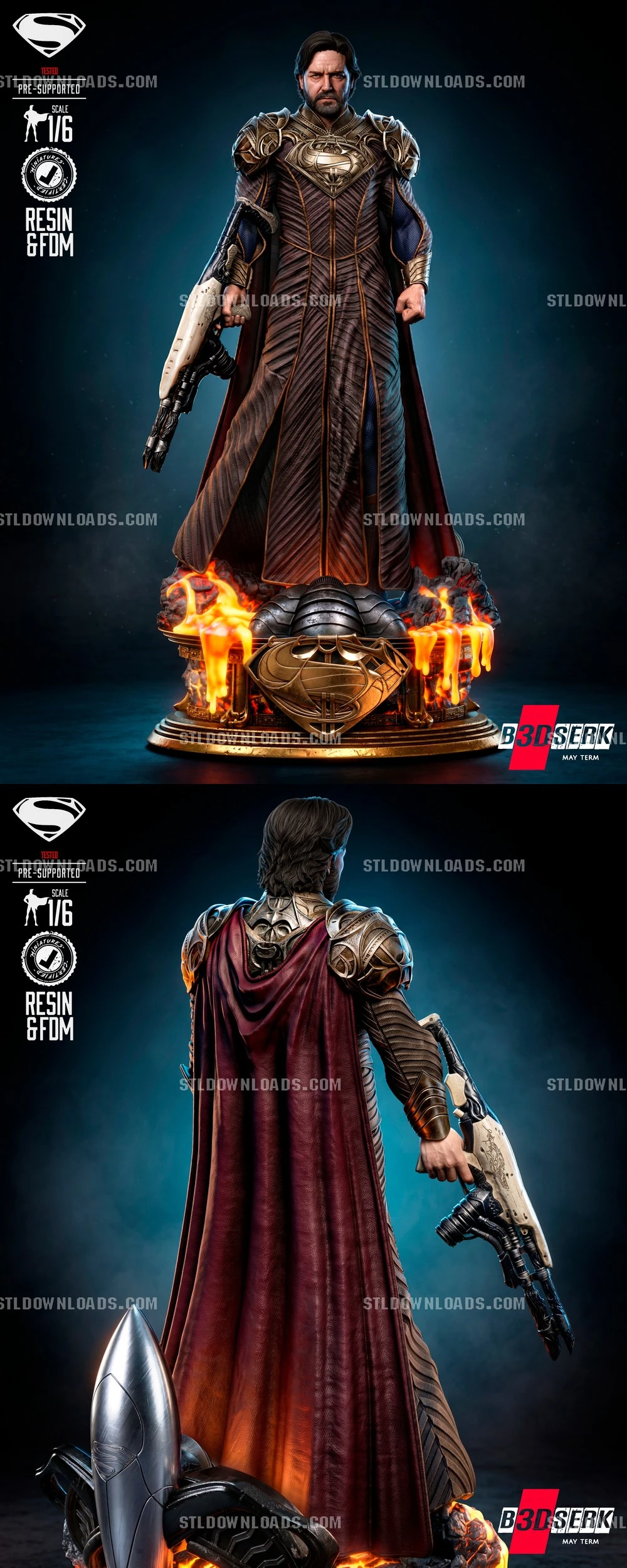 Jor-El Sculpture — DC Comics / Superman 3D printable STL model