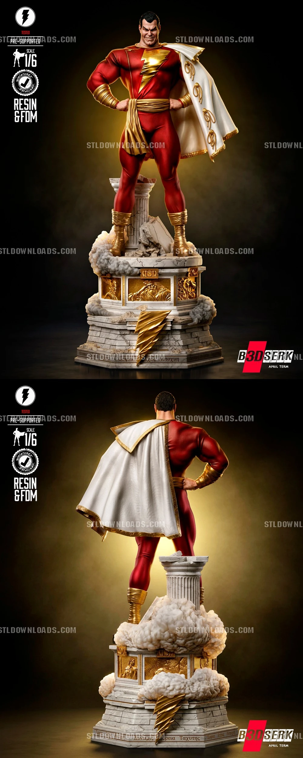 Shazam Sculpture — DC Comics 3D printable STL model