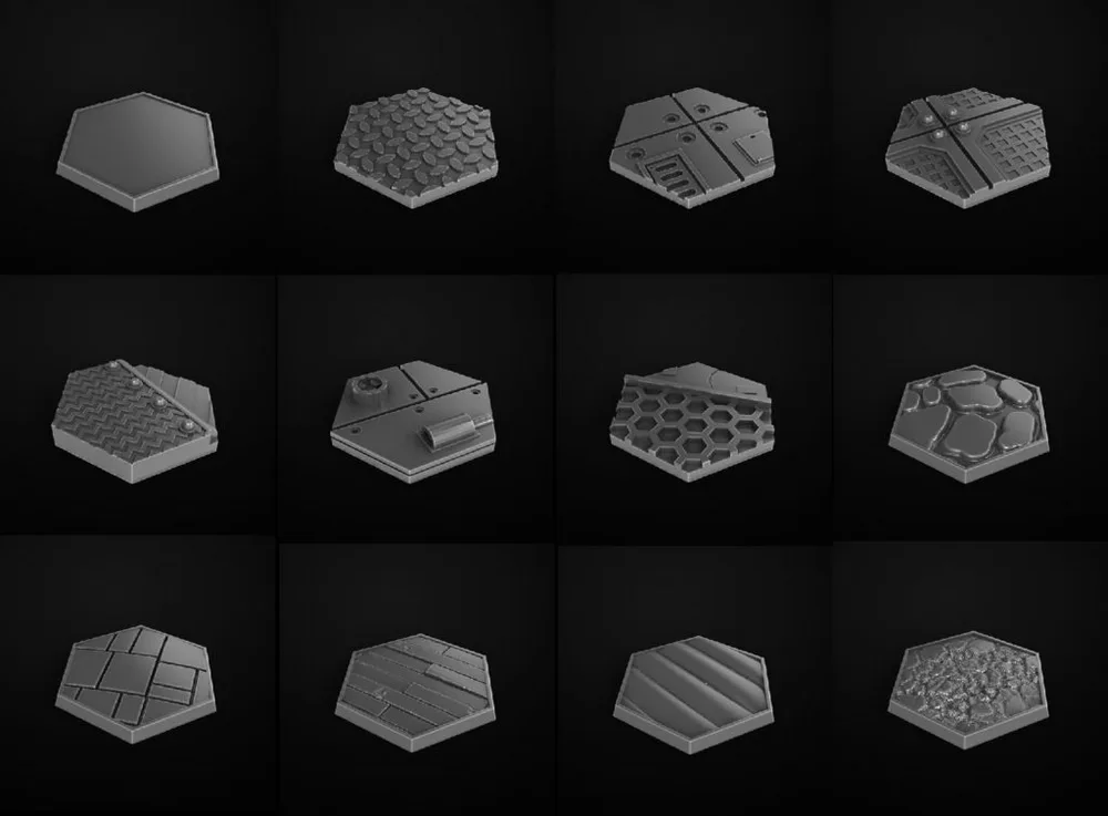 Bases Hex 01 3D printable STL model