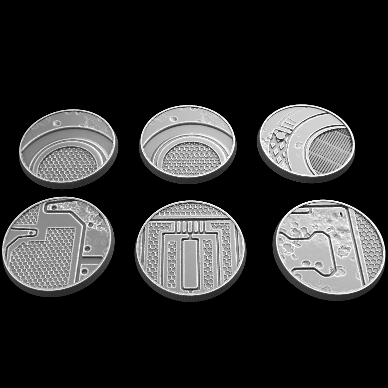 Bases Round 03 STL render Bases Round 03 3D printable STL model