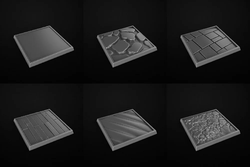 Bases Square 01 STL render Bases Square 01 3D printable STL model