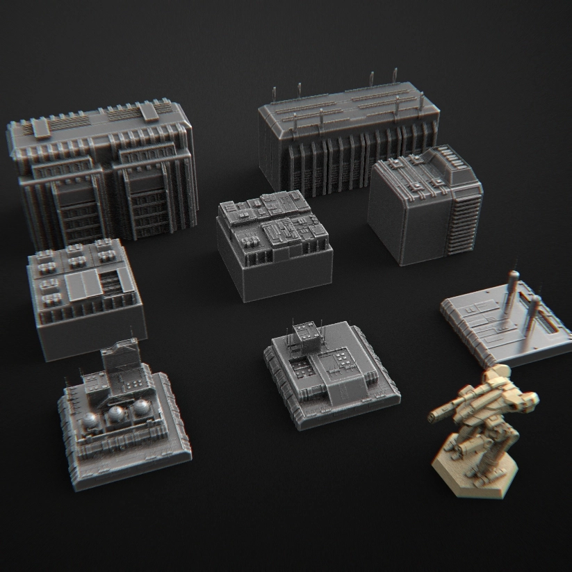 Battletech Buildings 3 — BattleTech 3D printable STL model