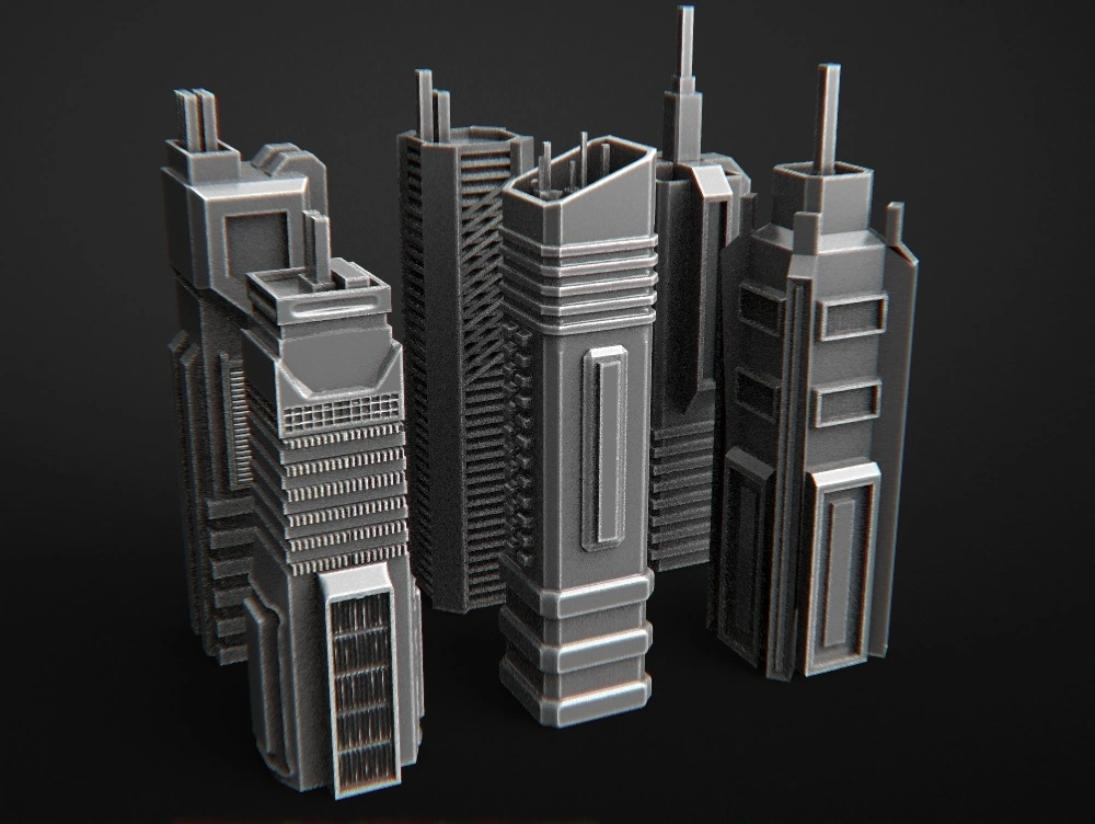 Battletech Buildings 7 — BattleTech STL render Battletech Buildings 7 — BattleTech 3D printable STL model