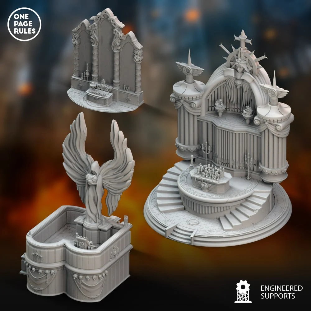 Blessed Sisters Medium Terrain — Warhammer 40K (Sisters of Battle Alt) 3D printable STL model