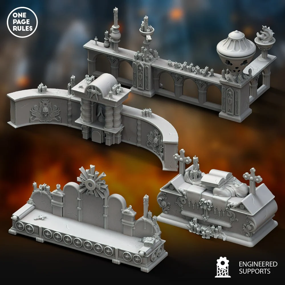 Blessed Sisters Small Terrain — Warhammer 40K (Sisters of Battle Alt) 3D printable STL model