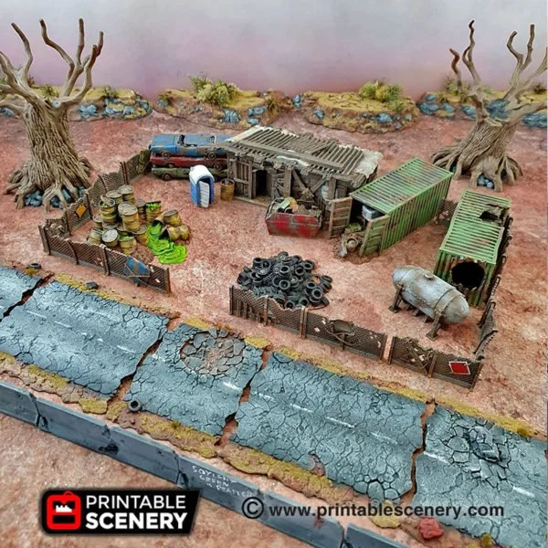 Wasteworld Scrap Yard — Sci-Fi / Post-Apocalypse 3D printable STL model