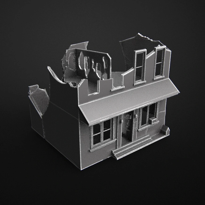 Buildings in Ruin 2 3D printable STL model