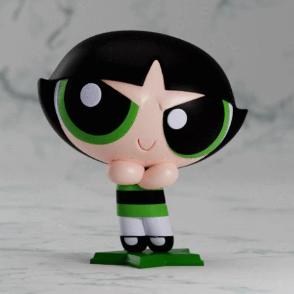 Buttercup Statue Keychain — Powerpuff Girls 3D printable STL model