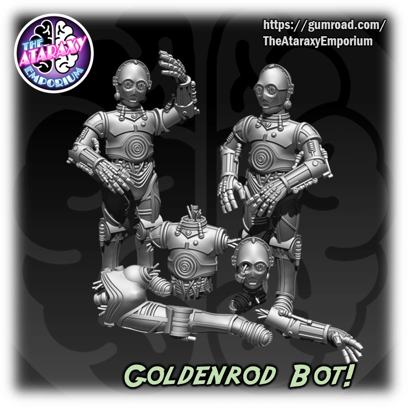 C3P-O — Star Wars STL render C3P-O — Star Wars 3D printable STL model