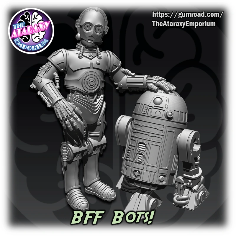 C3P-O & R2-D2 — Star Wars 3D printable STL model