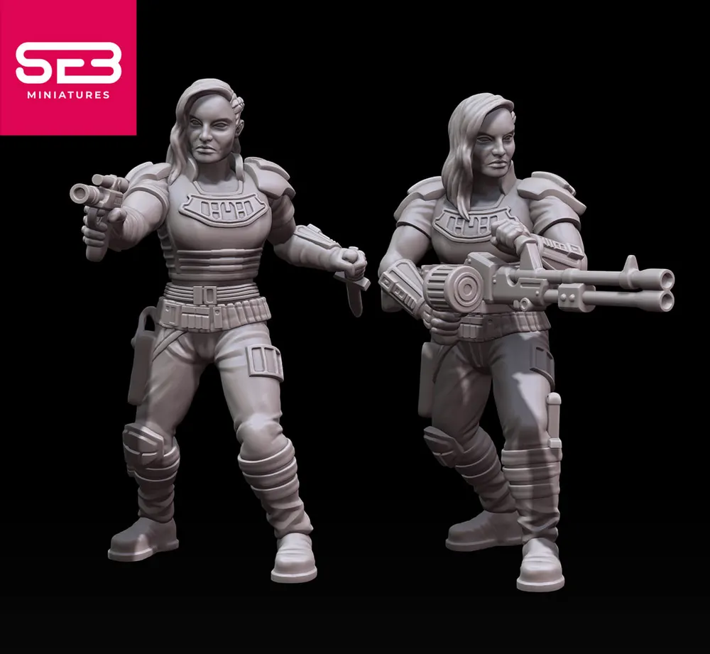 Cara Dune — Star Wars STL render Cara Dune — Star Wars 3D printable STL model