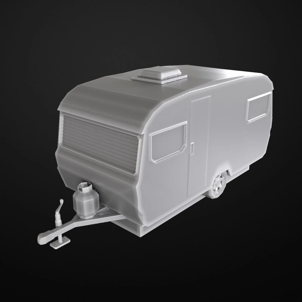 Caravan STL render Caravan 3D printable STL model