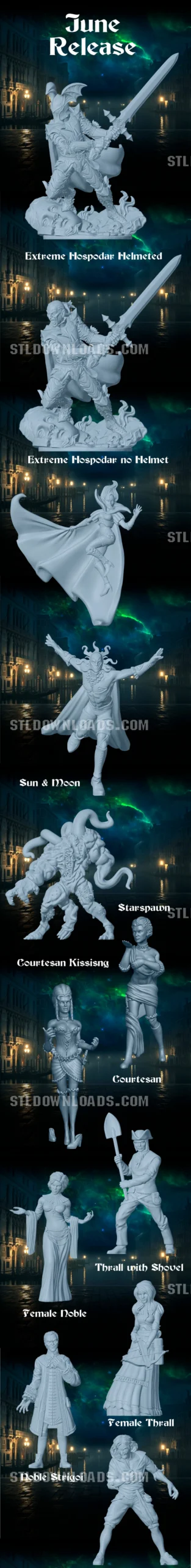 June — Carnevale STL render June — Carnevale 3D printable STL model