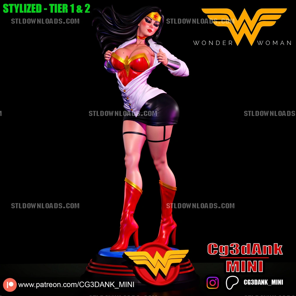Mini Wonder Woman — DC Comics 3D printable STL model