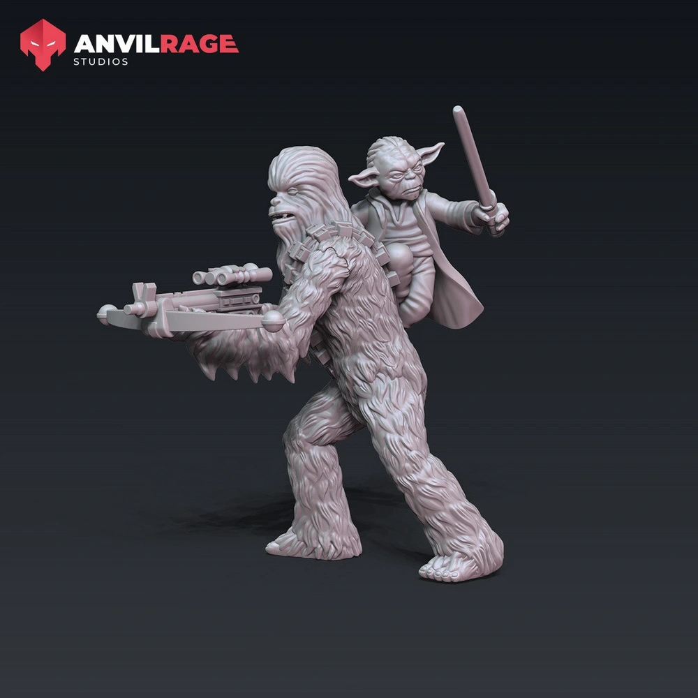 Chewbacca (Plus Yoda Option) — Star Wars 3D printable STL model