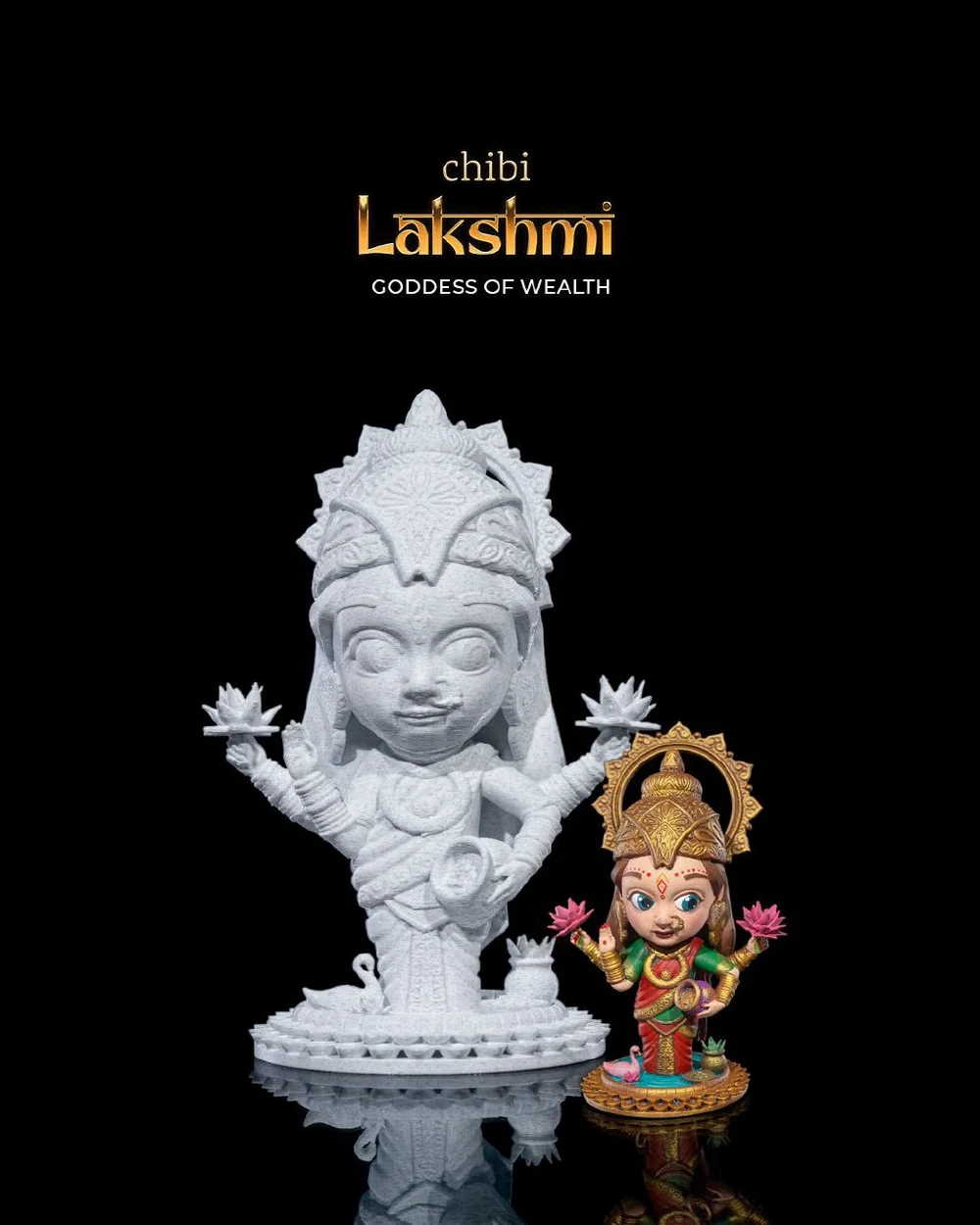 Chibi Krishna the Divine Child — Indian Mythology STL render Chibi Krishna the Divine Child — Indian Mythology 3D printable STL model