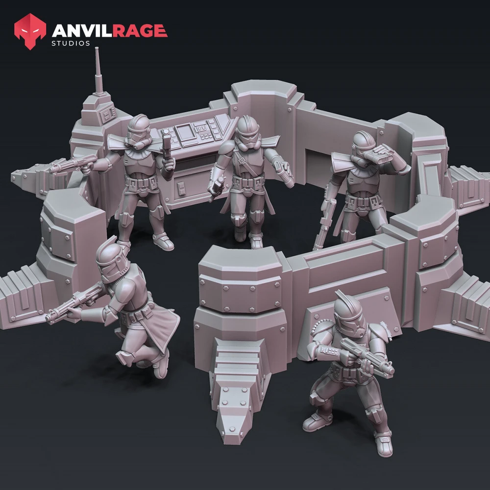 Clone Commanders Command Centre — Star Wars STL render Clone Commanders Command Centre — Star Wars 3D printable STL model