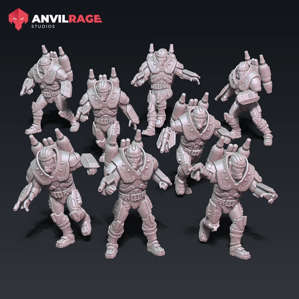 Clone Trooper Blaze Troopers — Star Wars STL render Clone Trooper Blaze Troopers — Star Wars 3D printable STL model