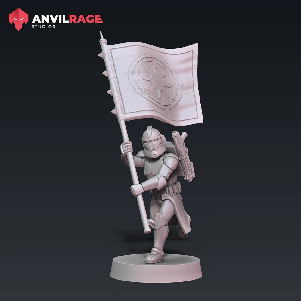 Clone Trooper Standard Bearer — Star Wars 3D printable STL model