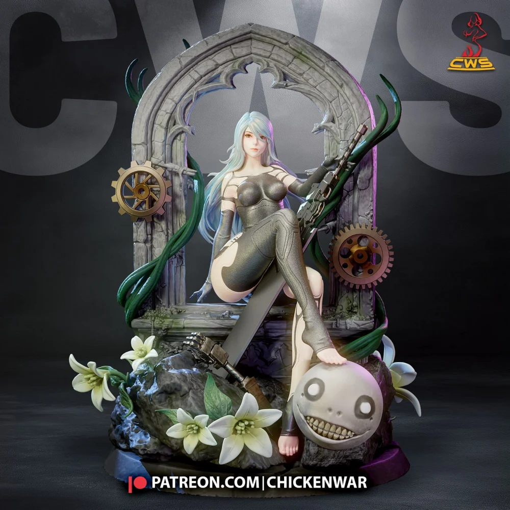A2 — Nier: Automata STL render A2 — Nier: Automata 3D printable STL model