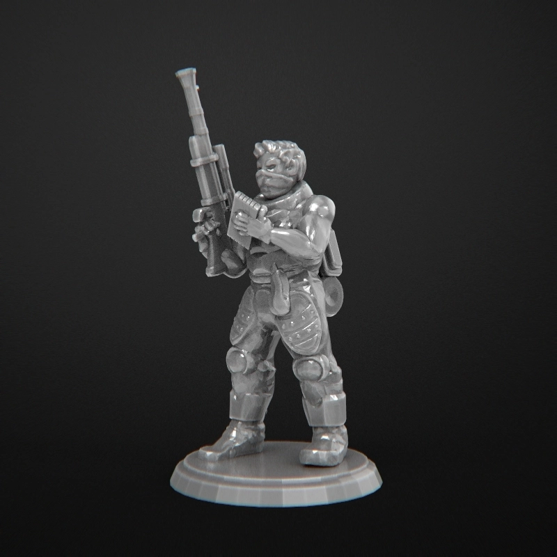 Cyber Commando STL render Cyber Commando 3D printable STL model