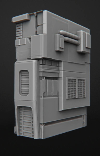 Cyberpunk Building 1 3D printable STL model