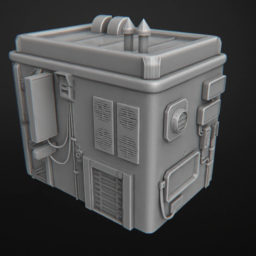 Cyberpunk Building 4 3D printable STL model