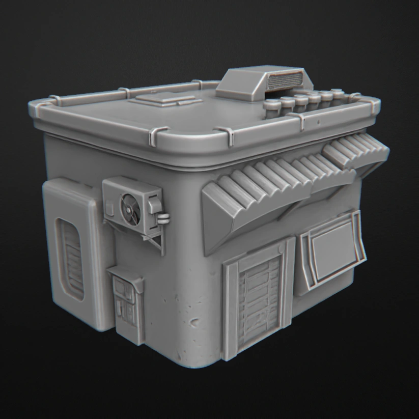 Cyberpunk Building 5 3D printable STL model