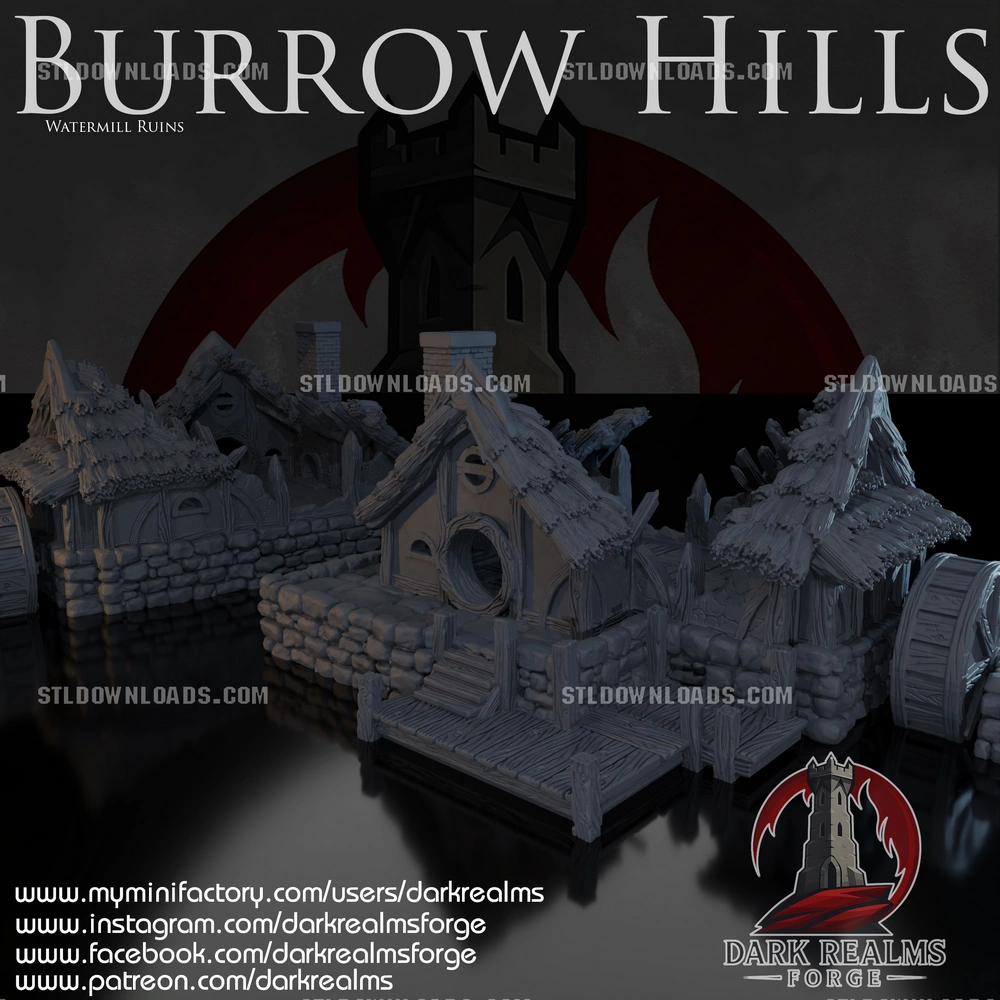 DRF - Burrow Hills February 2026 — Fantasy Terrain 3D printable STL model