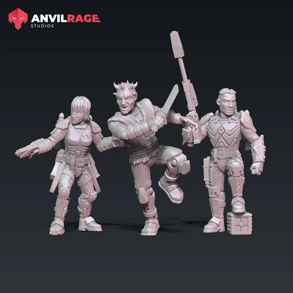 Darth Maul, Gar Saxon & Rook Kast — Star Wars 3D printable STL model