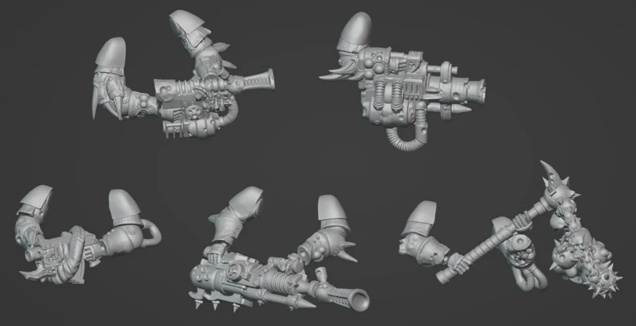 Death Guardian Dudes Arms and Weapons Pack 3D printable STL model