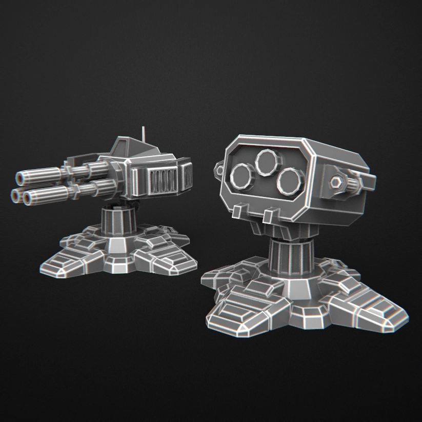 Defense Towers STL render Defense Towers 3D printable STL model