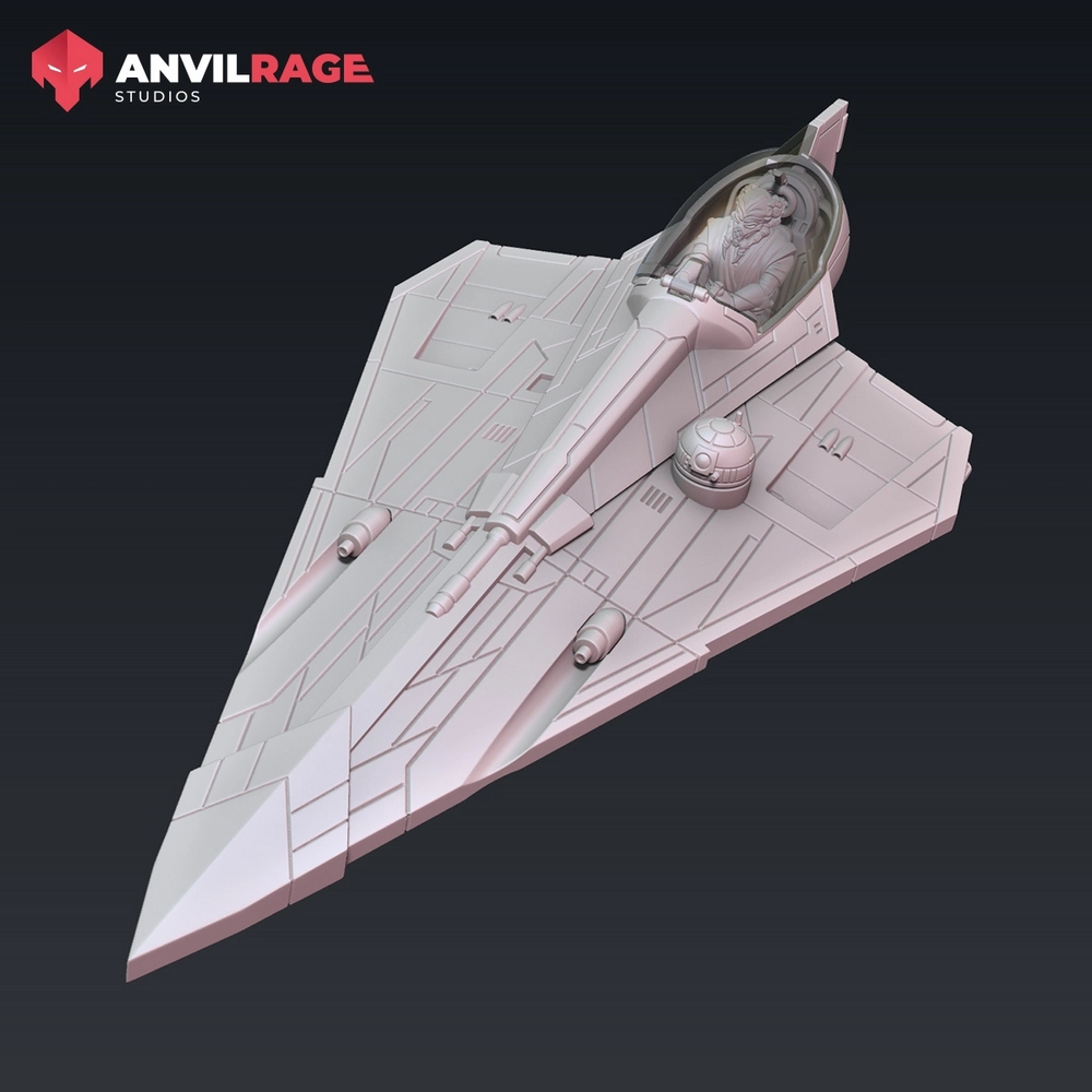 Delta-7 Aethersprite-class Light Interceptor — Star Wars 3D printable STL model