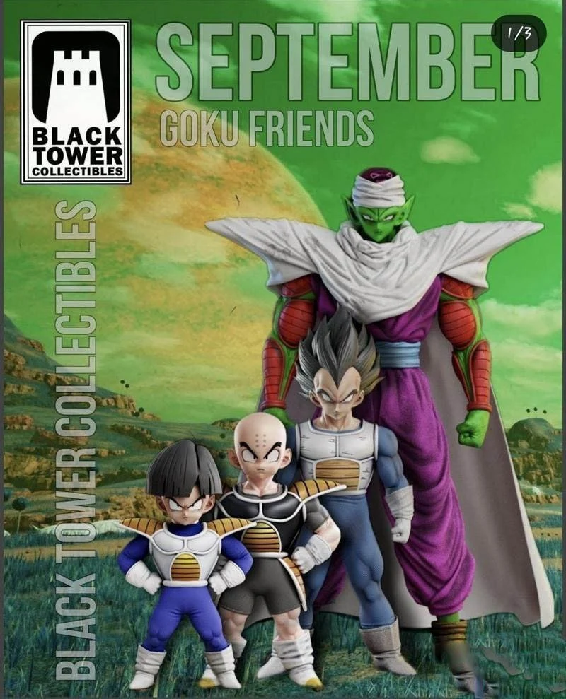 Piccolo, Vegeta, Krillin & Gohan — Dragon Ball Z STL render Piccolo, Vegeta, Krillin & Gohan — Dragon Ball Z 3D printable STL model