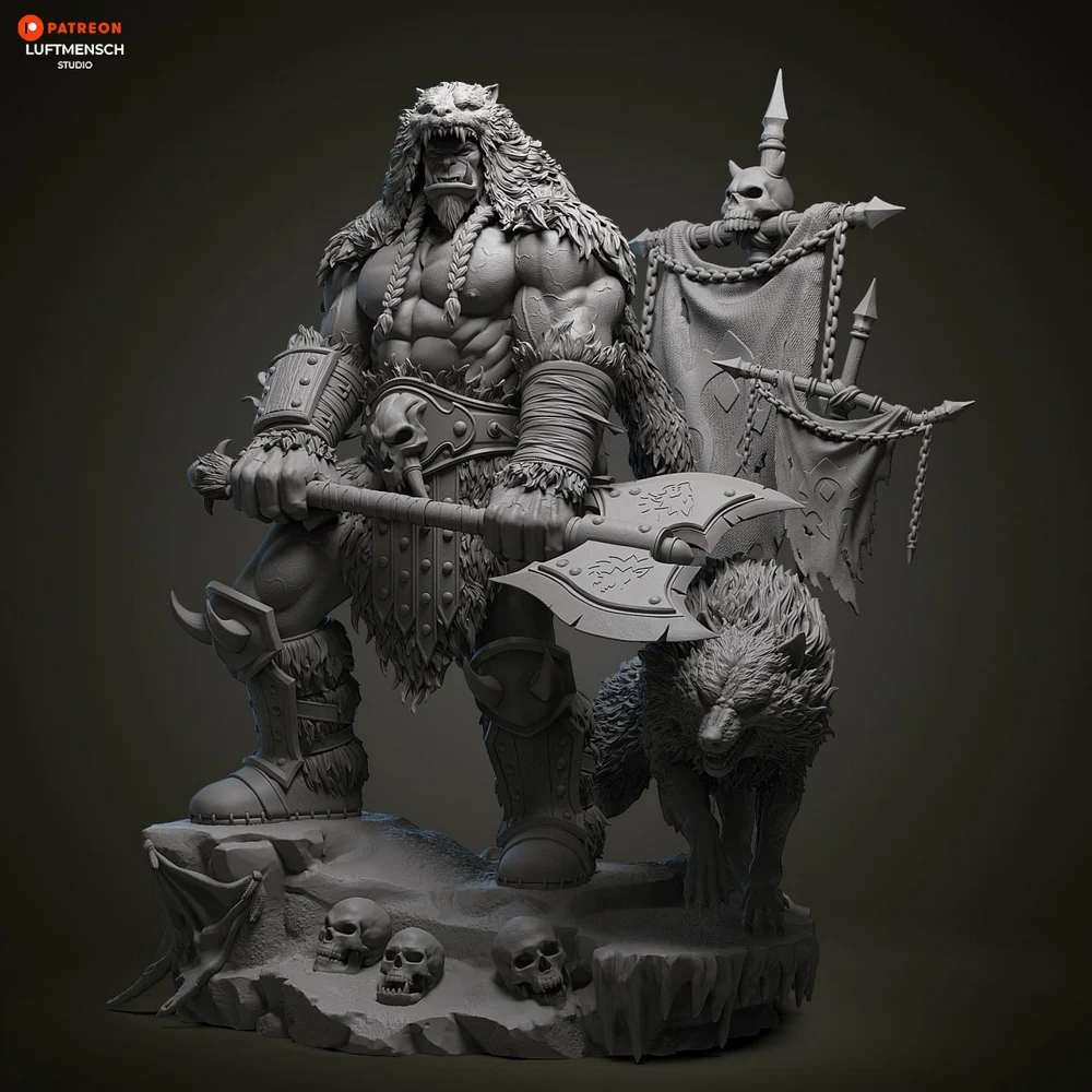 Durotan — World of Warcraft STL render Durotan — World of Warcraft 3D printable STL model