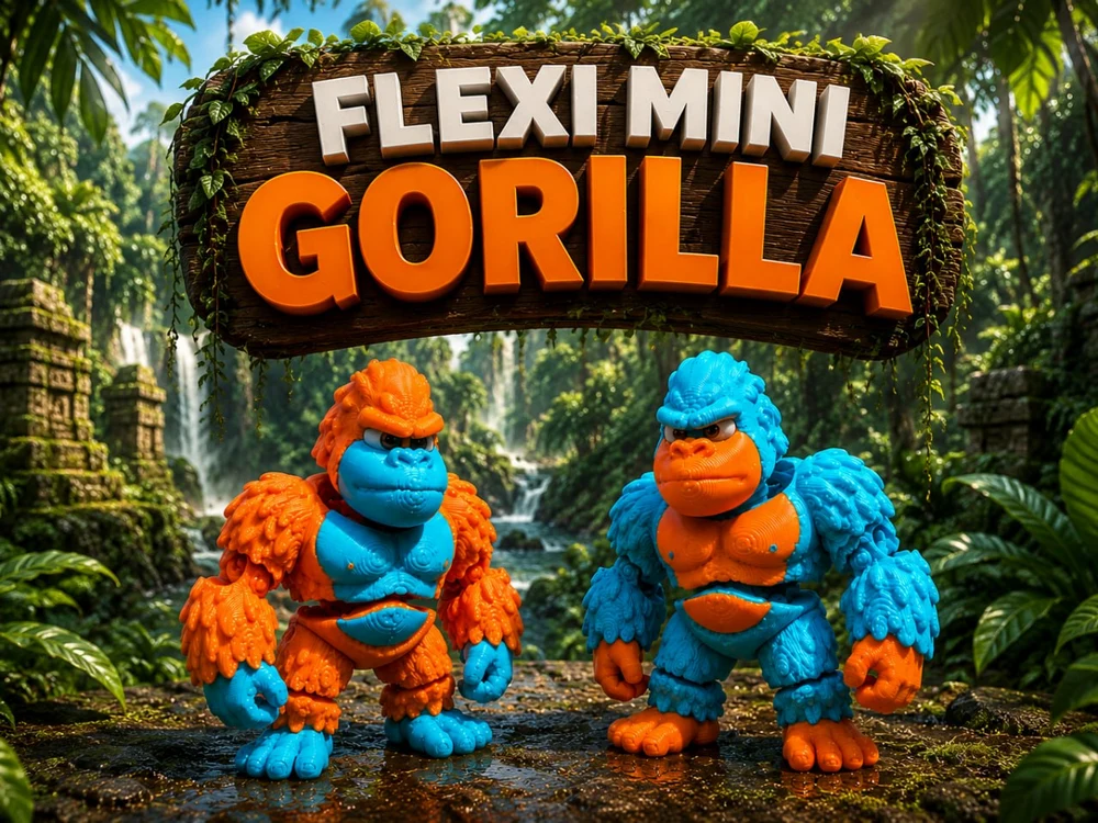 Flexi Mini Gorilla 3D printable STL model